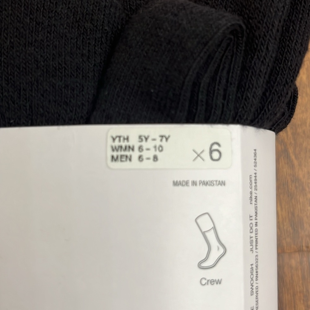 Nike Everyday Crew Cotton Cushioned Socks 6 Pack - Picture 7 of 17